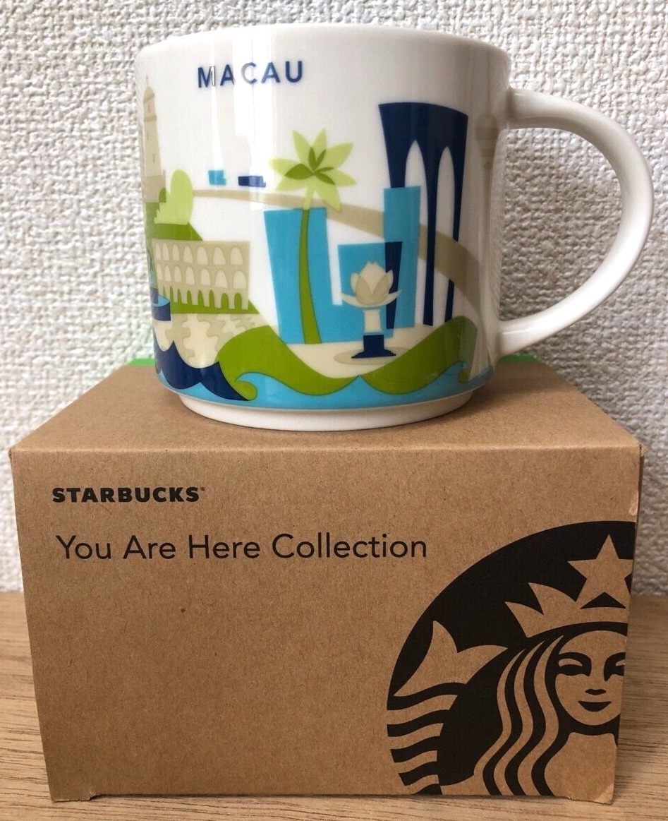 Macau China Starbucks coffee Cup Mug 14oz You Are Here Collection YAH NEW in Box