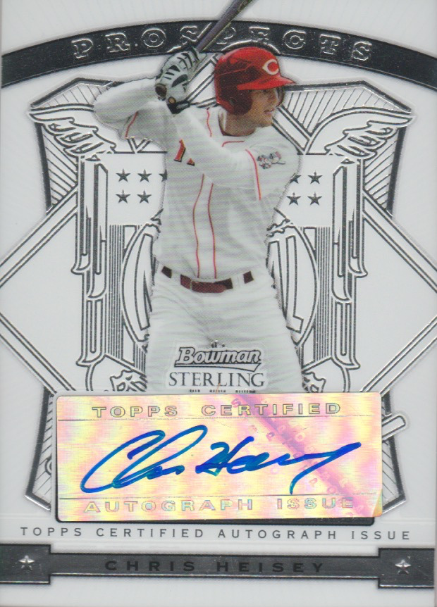 Chris Heisey 2009 Topps Bowman Sterling Prospects auto autograph card BSP-CH
