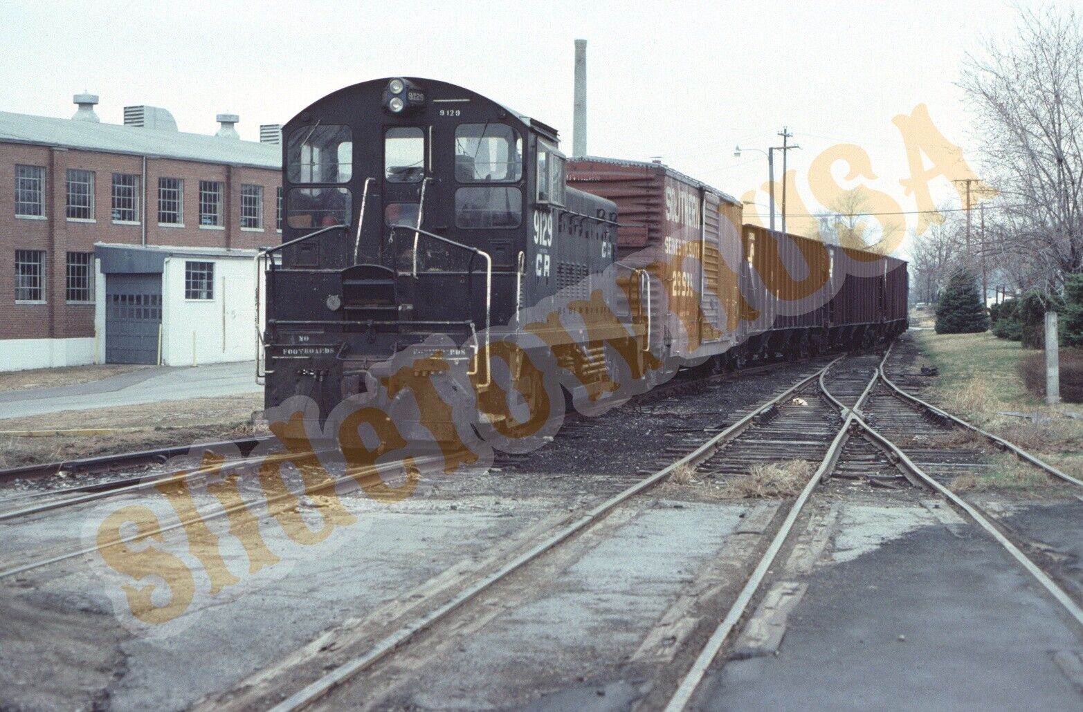 Vtg 1981 Train Slide 9129 CR Conrail Engine X1T069