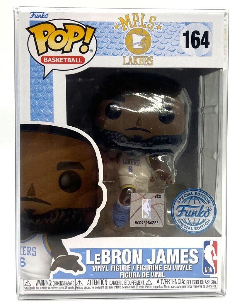 Funko Pop NBA LA Lakers Lebron James #164 Special Edition with Protectors