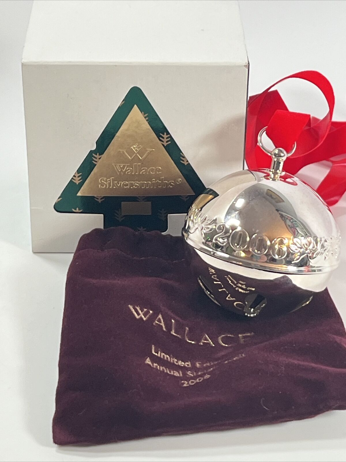 Wallace Silversmiths Limited Edition 2006 Annual Christmas Sleigh Bell