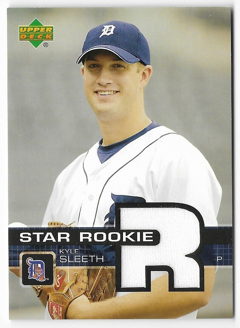 Kyle Sleeth 2003 Upper Deck Prospect Premieres Game Jersey #P91 Tigers RC Relic