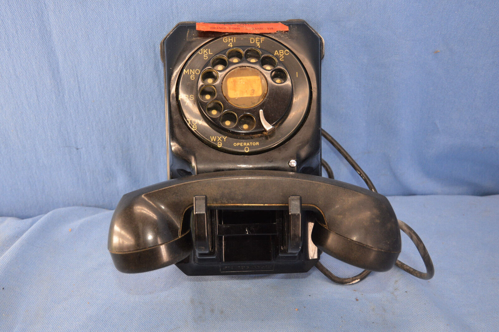 Stromberg Carlson 2-1543G Crab Claw Wall Rotary Phone 1543 Untested Black (A0897