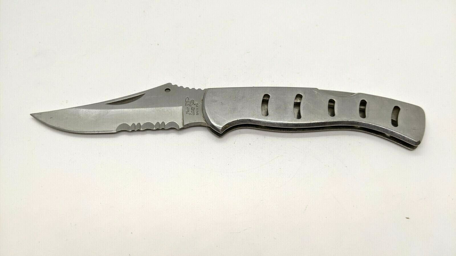 Vintage Frost Cutlery Surgical Blade Folding Pocket Knife Combo Edge Lockback SS