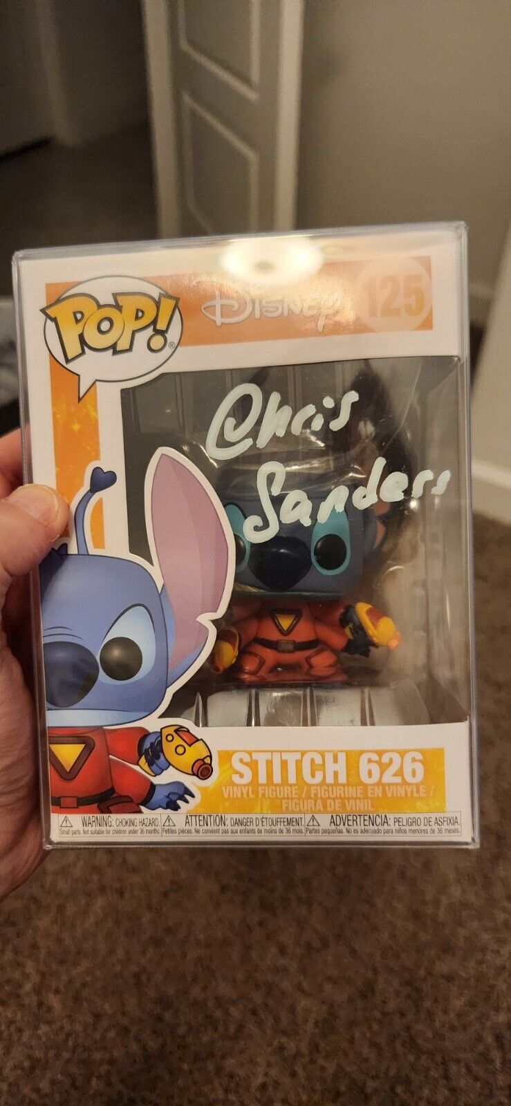 Funko Pop Stitch 626  Signed By Creator And Voice Actor Chris Sanders JSA