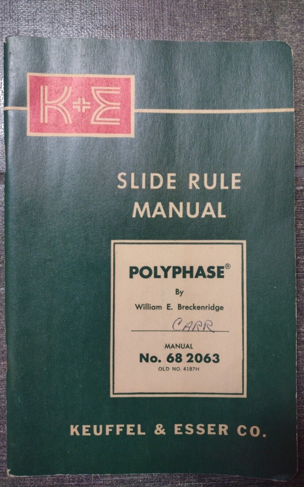 VTG K&E Slide Rule Manual 1962 & POST Instructions For Slide Rules 1945