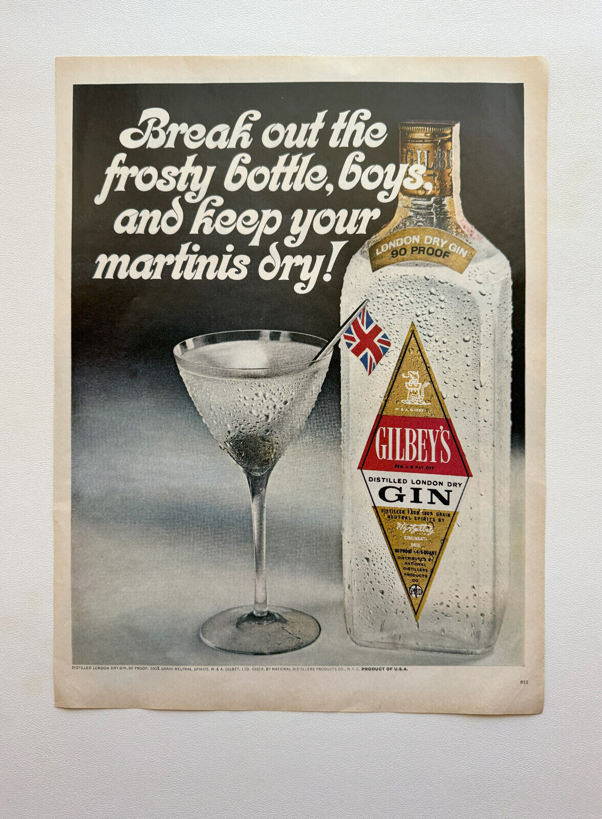 1967 Gilbey's Distilled London Dry Gin, Volvo Vintage Print Ads
