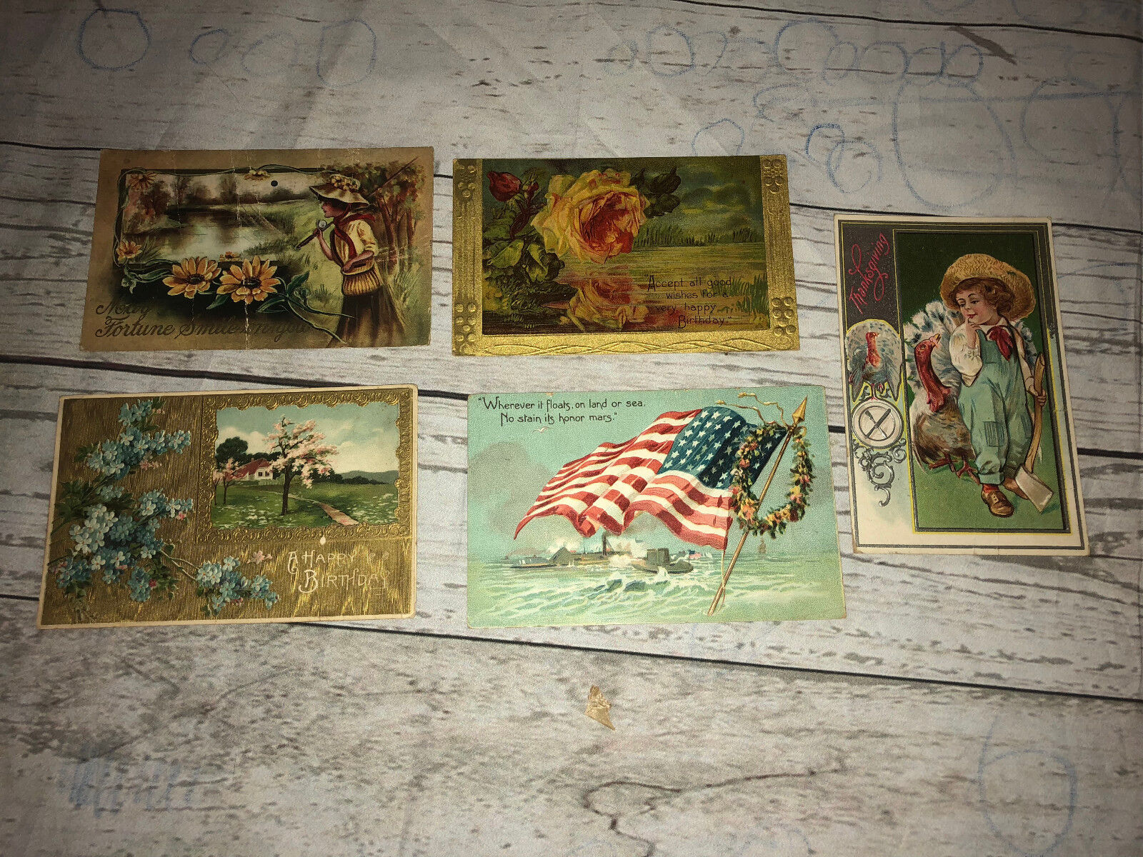 Vintage Postcards Historical Handwritten Birthday Thanksgiving 1909 Cleveland