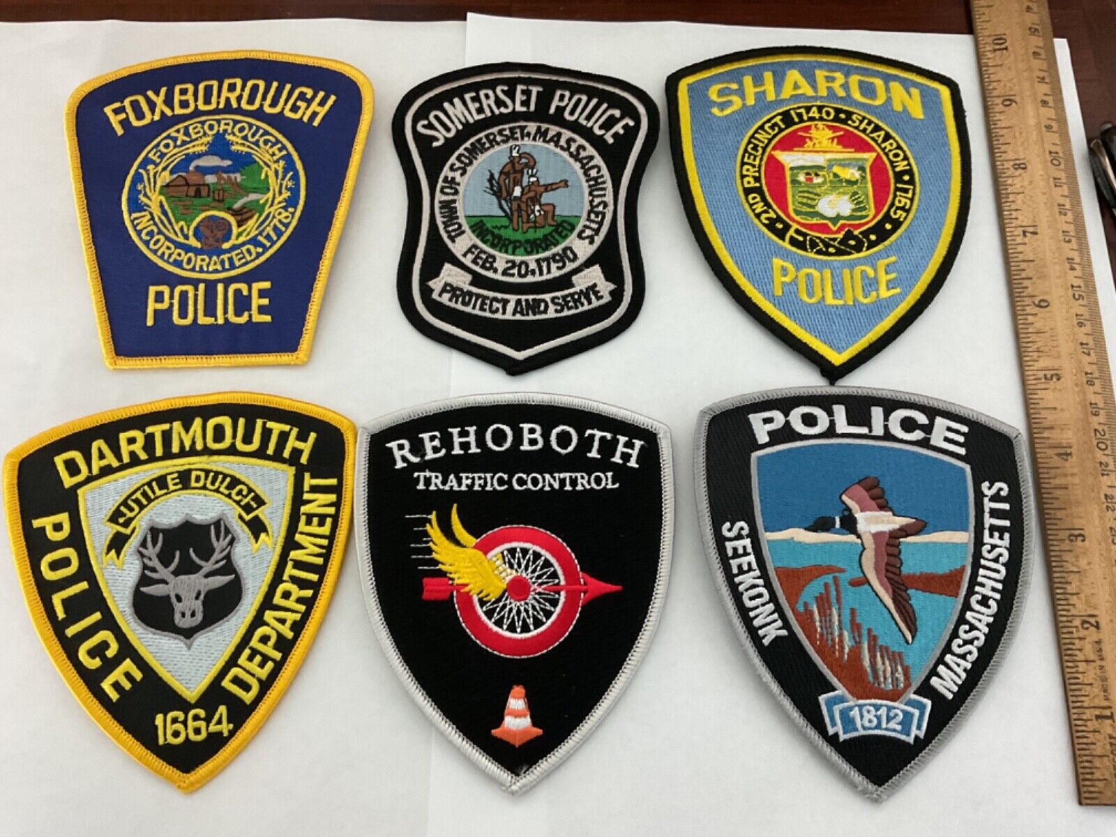 Police Law Enforcement collectors patch set 6 pieces full size new