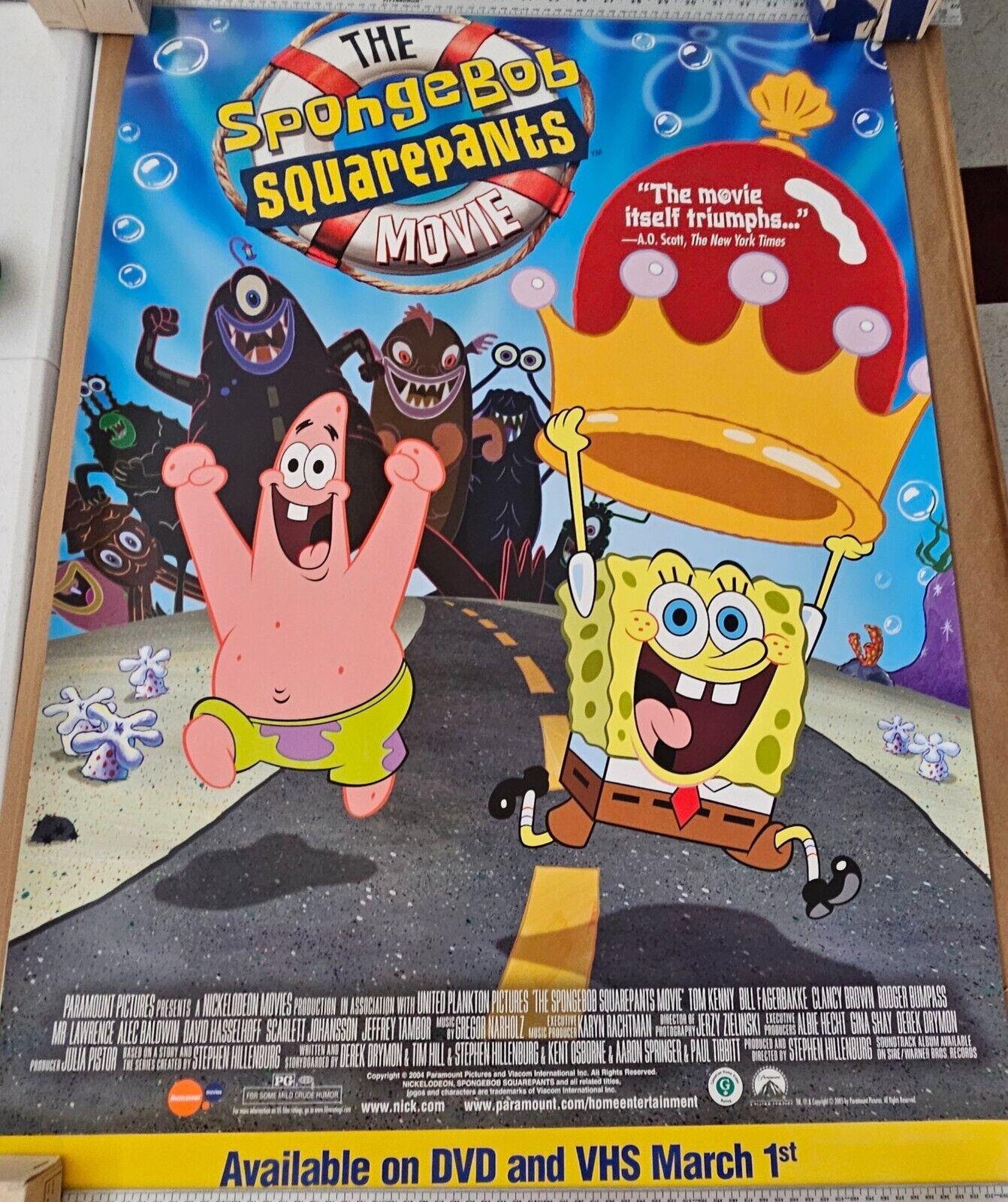 Sponge Bob and Patrick star in Spongebob Squarepants the movie DVD  poster