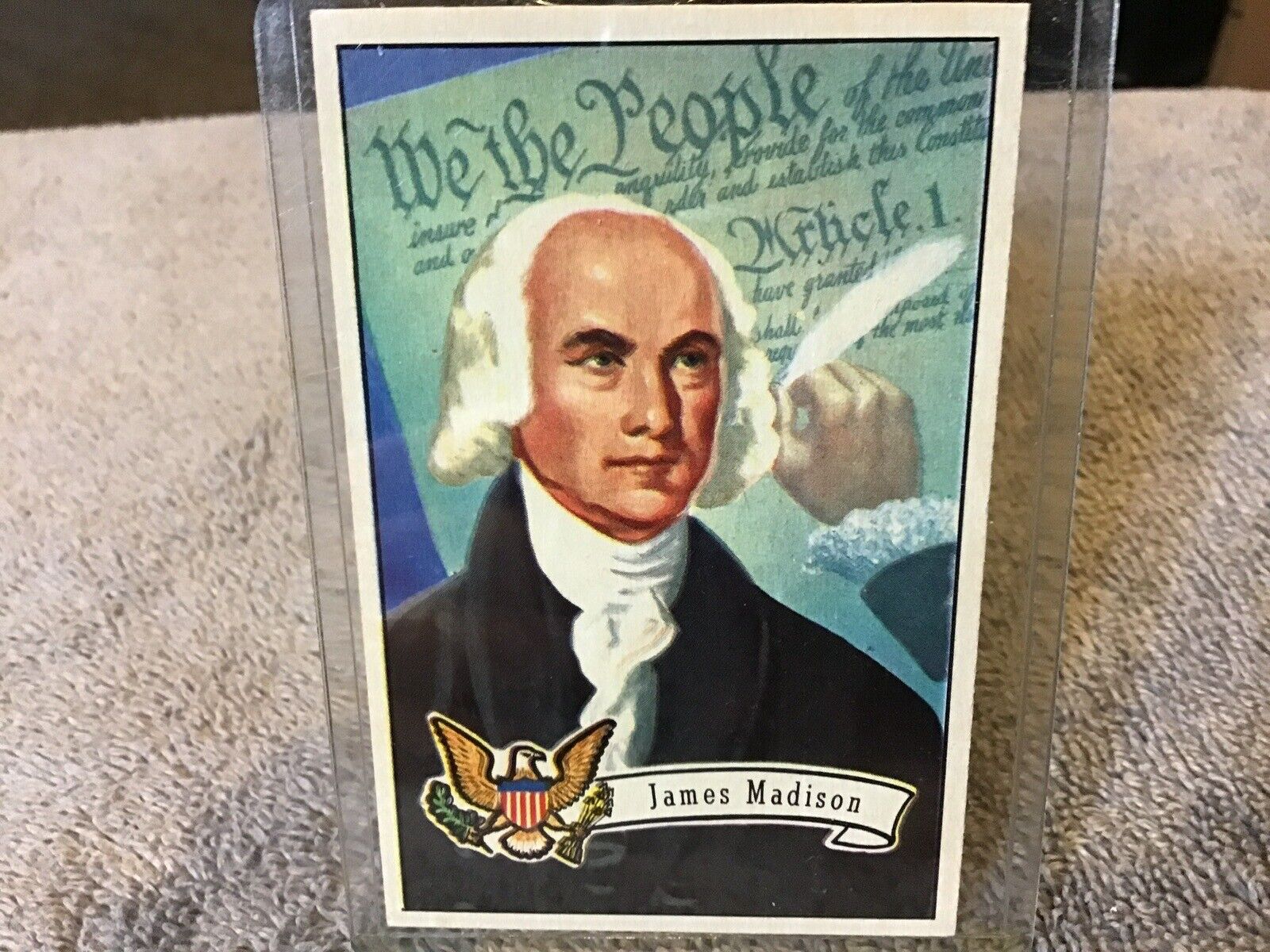 1952 Bowman U.S. President James Madison 4th President Card  # 4 NMT MINT