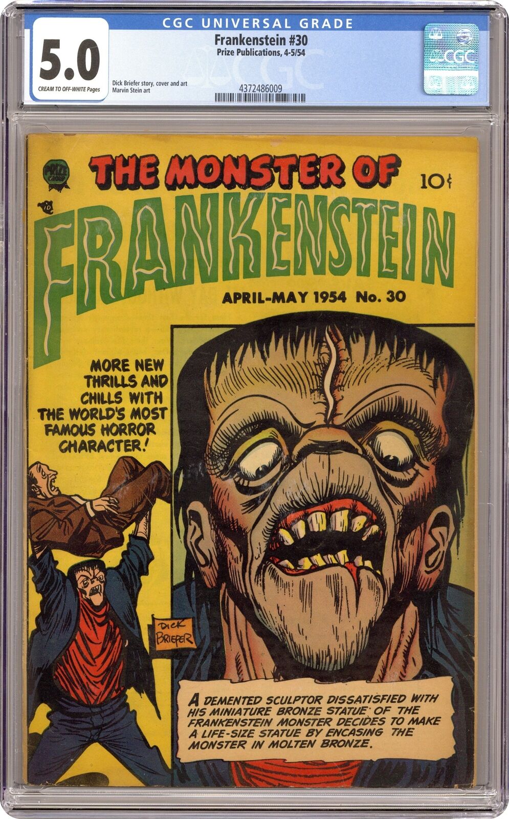 Frankenstein Comics #30 CGC 5.0 1954 4372486009