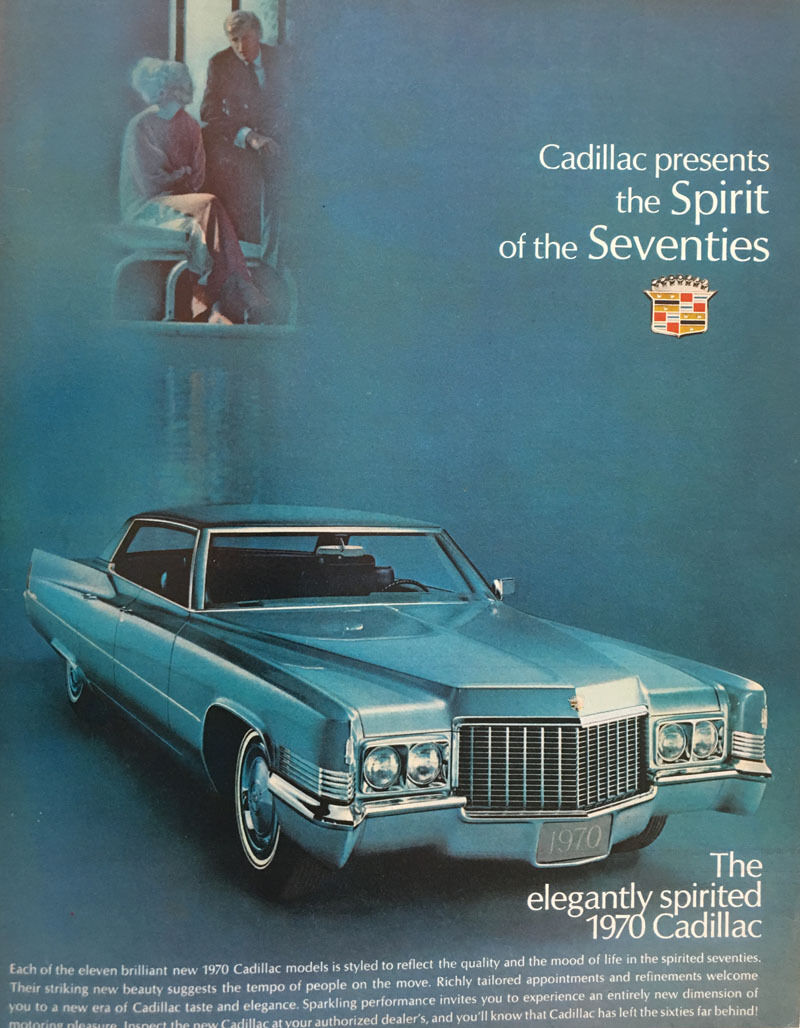 1970 Cadillac Sedan - Big 11x14 Vintage Advertisement Print Car Ad LG34