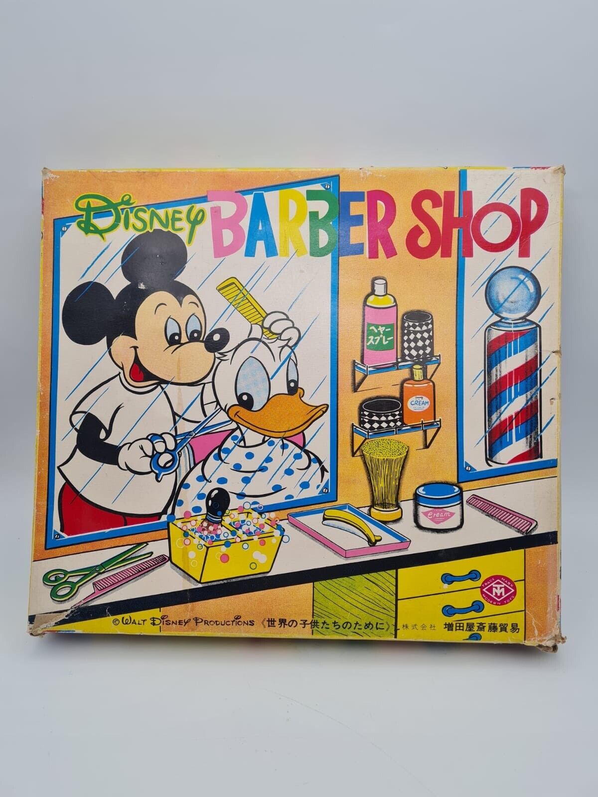 Vintage Disney Barber Shop Masudaya Anni 60\'s Japan Mickey Mouse Sealed New