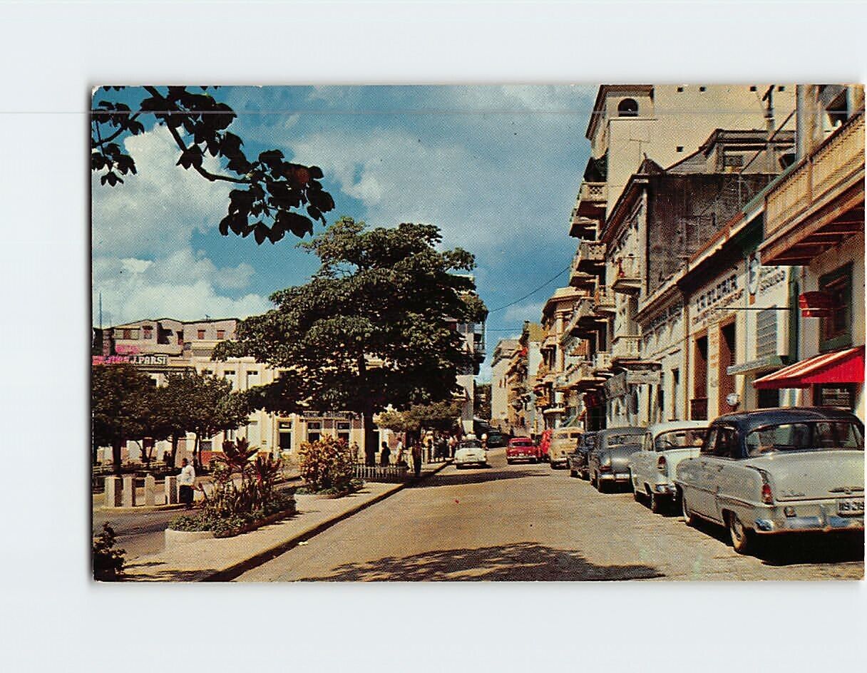 Postcard Old San Francisco Street San Juan Puerto Rico