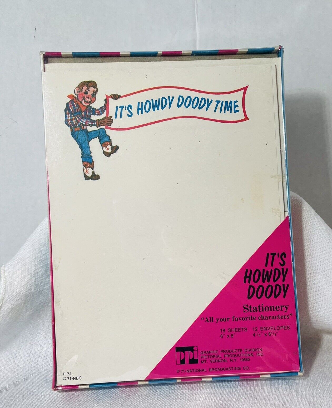 Vintage It’s Howdy Doody Time Stationery Original Box 18 Sheets 6 Envelopes