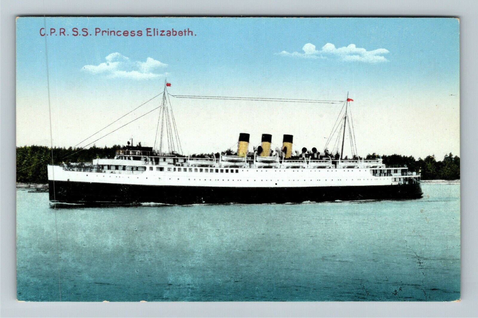 C P R Steamship Princess Elizabeth Vintage Postcard