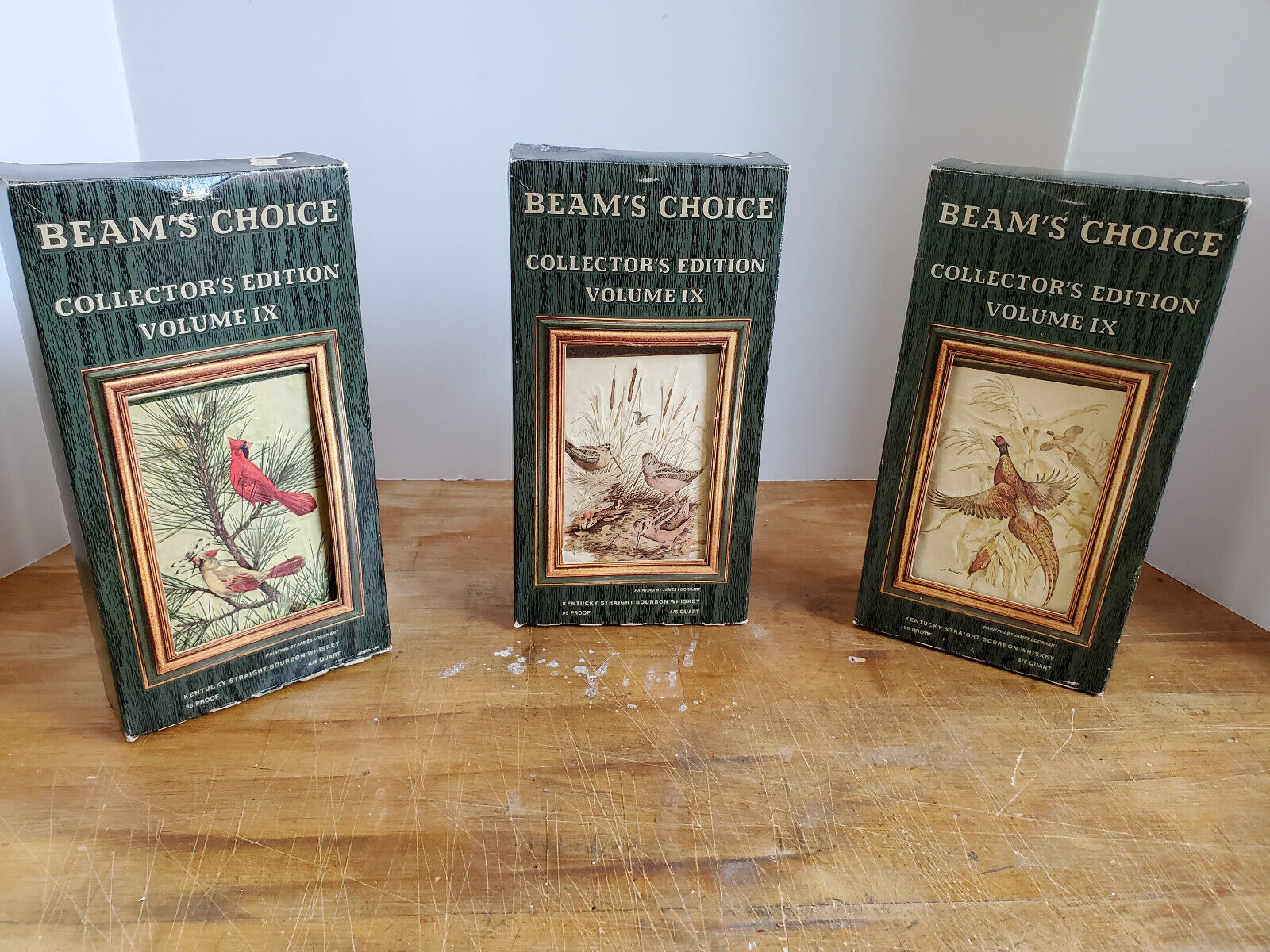 Vint. Set Beam's Choice Collectors Decanters Edition Volume IX Birds 1974