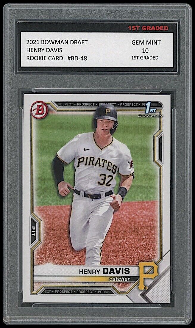 HENRY DAVIS 2021 BOWMAN DRAFT Topps 1ST GRADED 10 ROOKIE CARD PITTSBURGH PIRATES