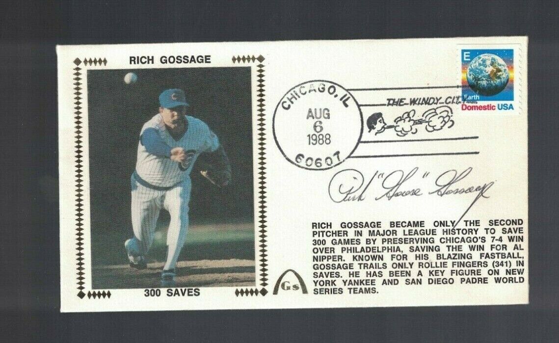 Rich Goose Gossage Chicago Cubs Signed First Day Cover Envelope W/Our COA B