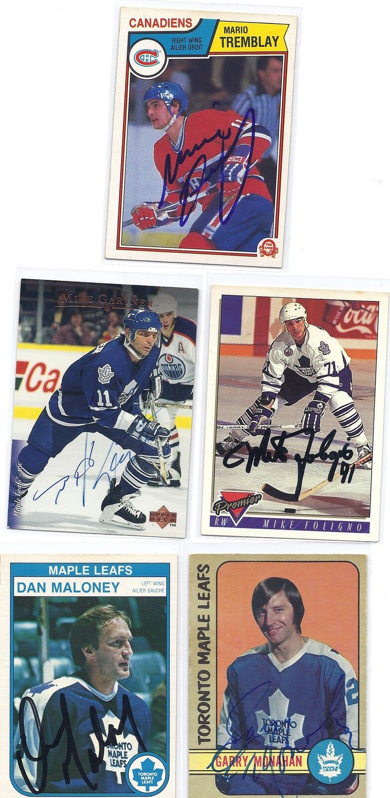 1972 OPC #207 Garry Monahan Toronto Maple Leafs Autographed Hockey Card