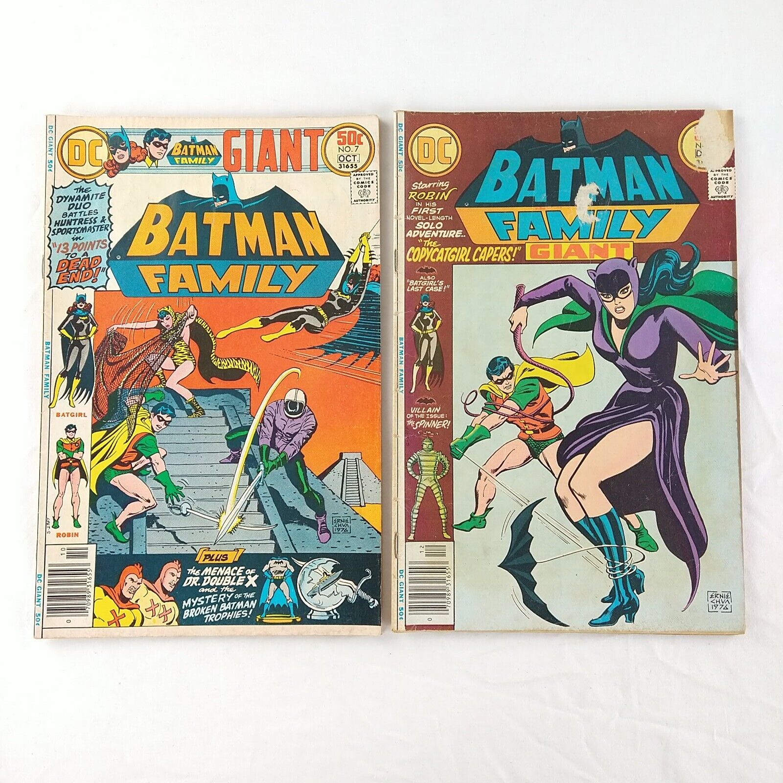 Batman Family Giant #7 #8 Catwoman In Purple Dress Suit (1976 DC Comics)