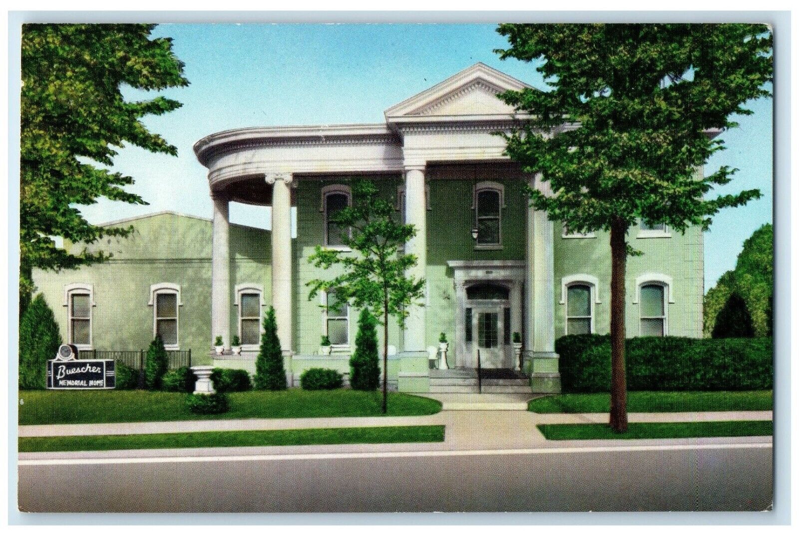 c1960 Buescher Memorial Home Funeral Directors Jefferson City Missouri Postcard