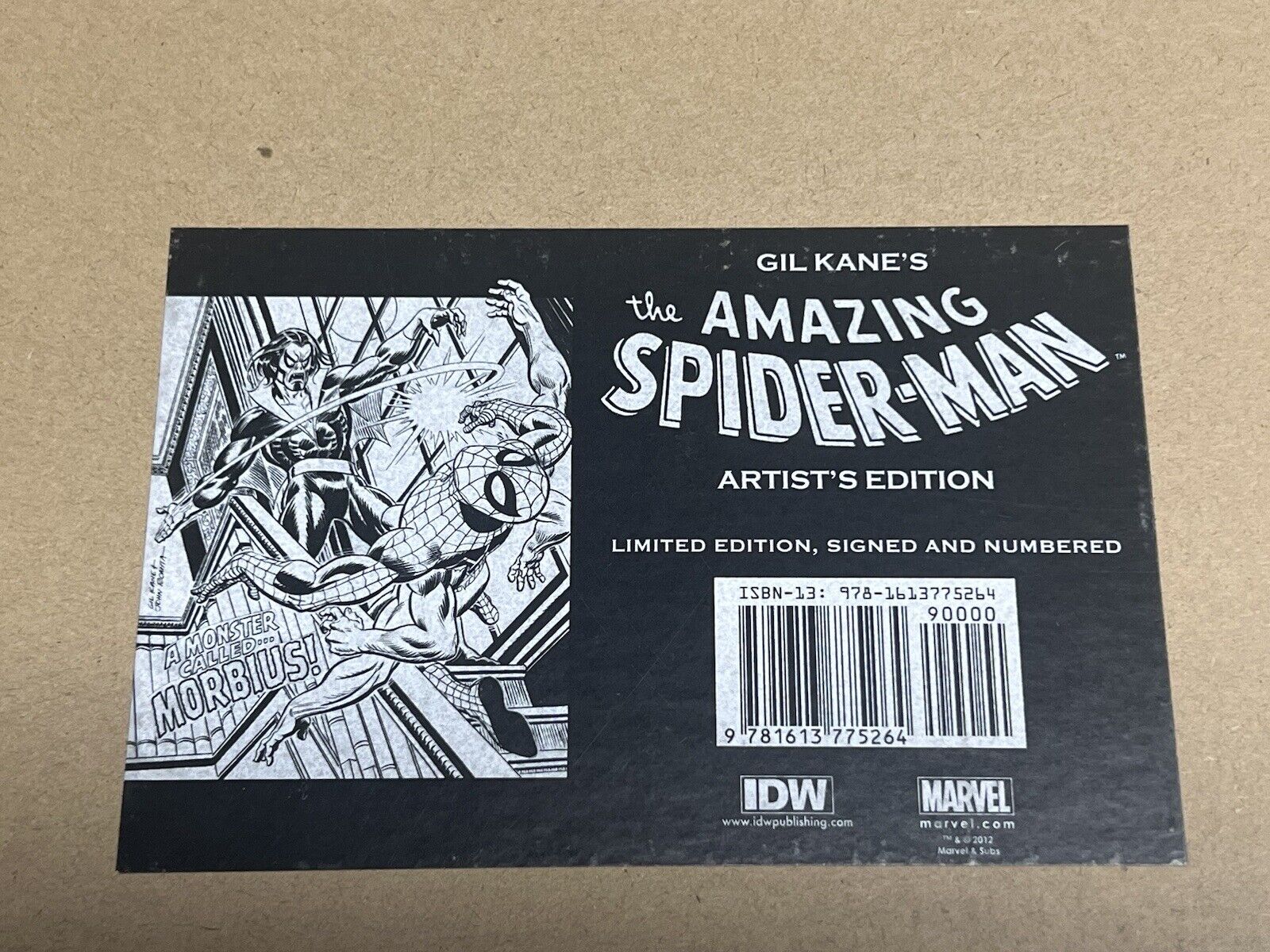 GIL KANE’S AMAZING SPIDER-MAN ARTIST EDITION HARDCOVER LIMITED EDITION VARIANT
