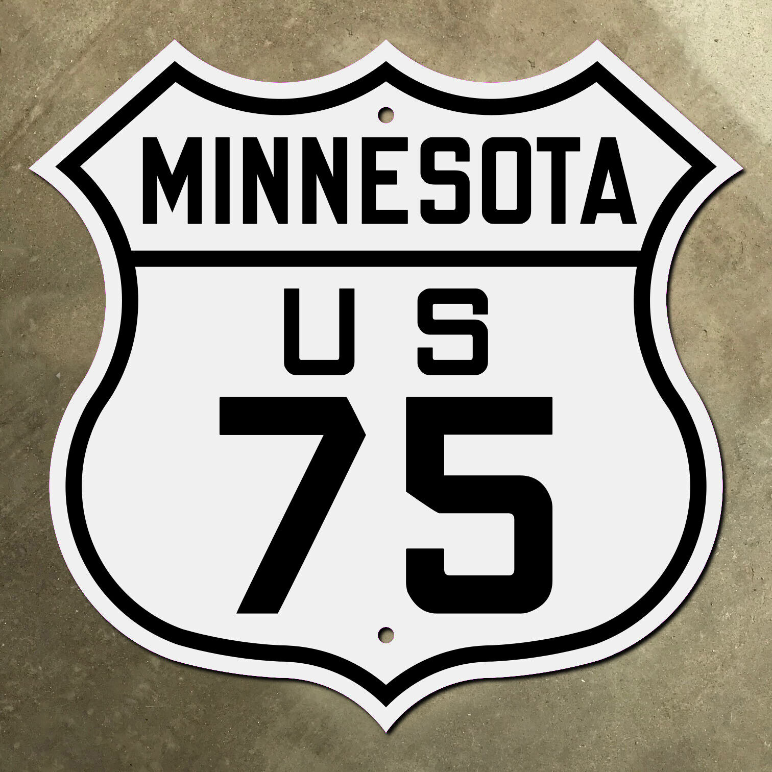 Minnesota US route 75 highway marker road sign Moorhead 1926 King of Trails