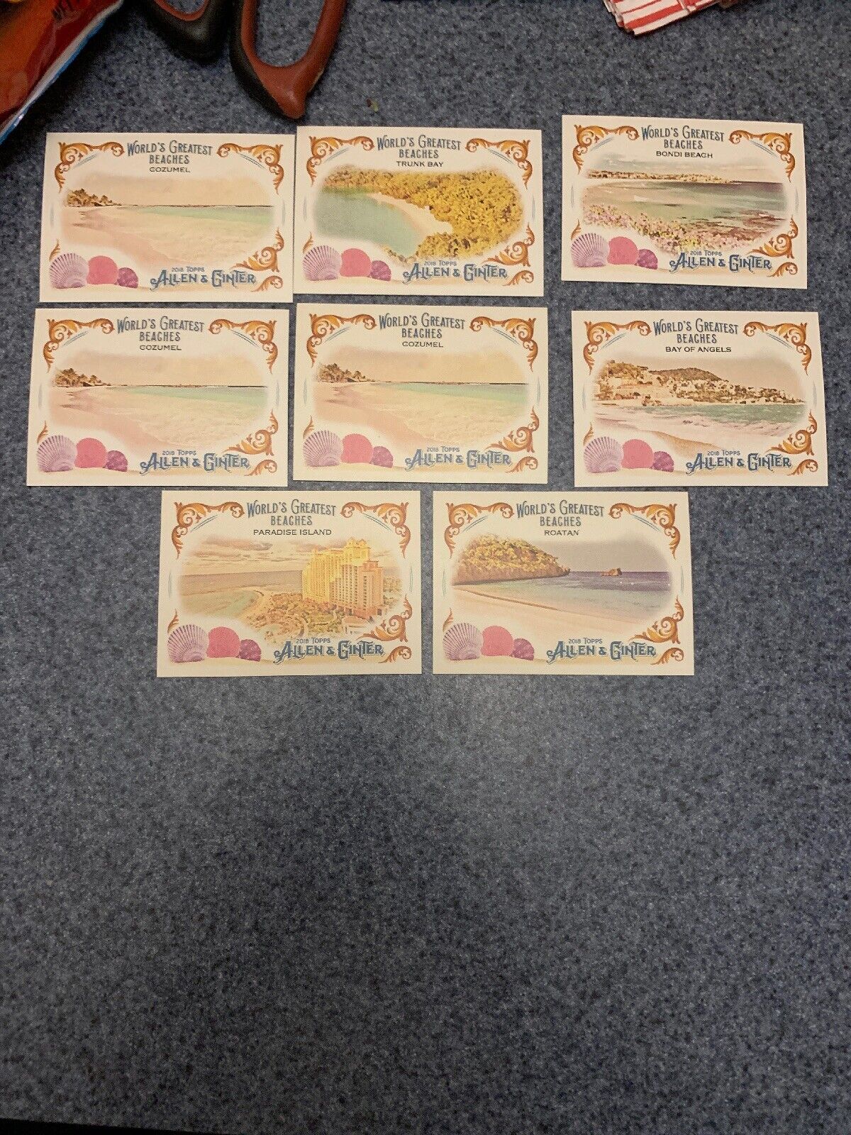 2018 Allen And Ginter Worlds Greatest Beaches Lot Of 8