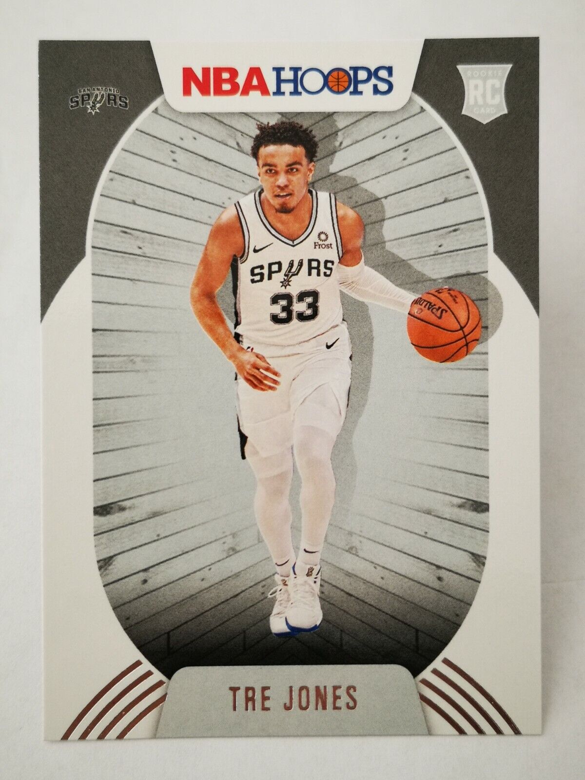 2020-21 Panini Hoops Card N22 NBA Rookie RC #208 San Antonio Spurs Tre Jones