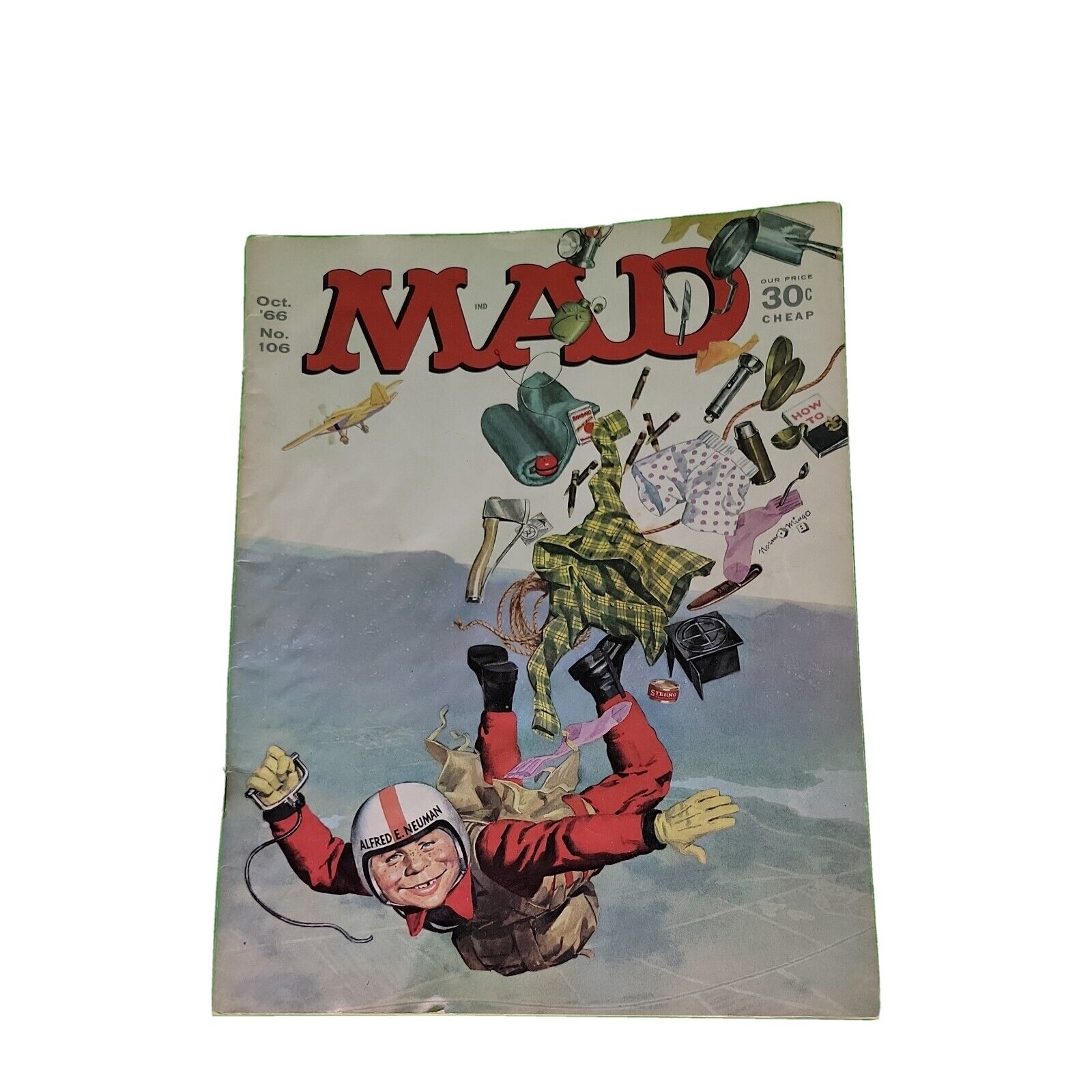 MAD MAGAZINE #106 October 1966 Frank Frazetta Back Cover Art Norman Mingo Spy v 
