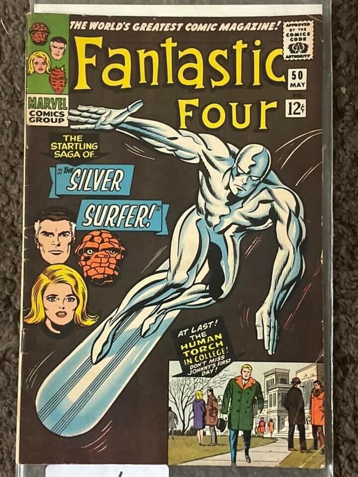 Fantastic Four #50 (RAW 6.5-7.5 MARVEL 1966) (ITEM VIDEO) 1st Wingfoot.