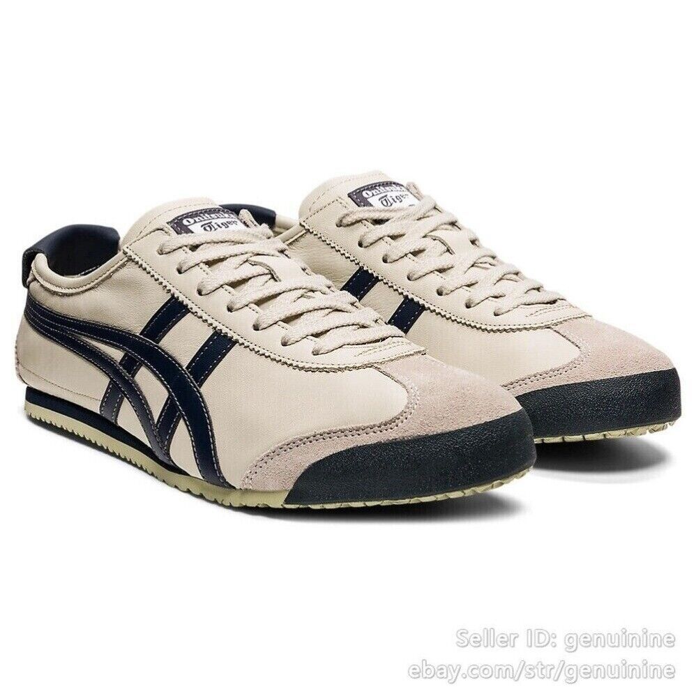 Onitsuka Tiger MEXICO 66 New Classic Unisex Shoes Birch/Peacoat Vintage Sneakers