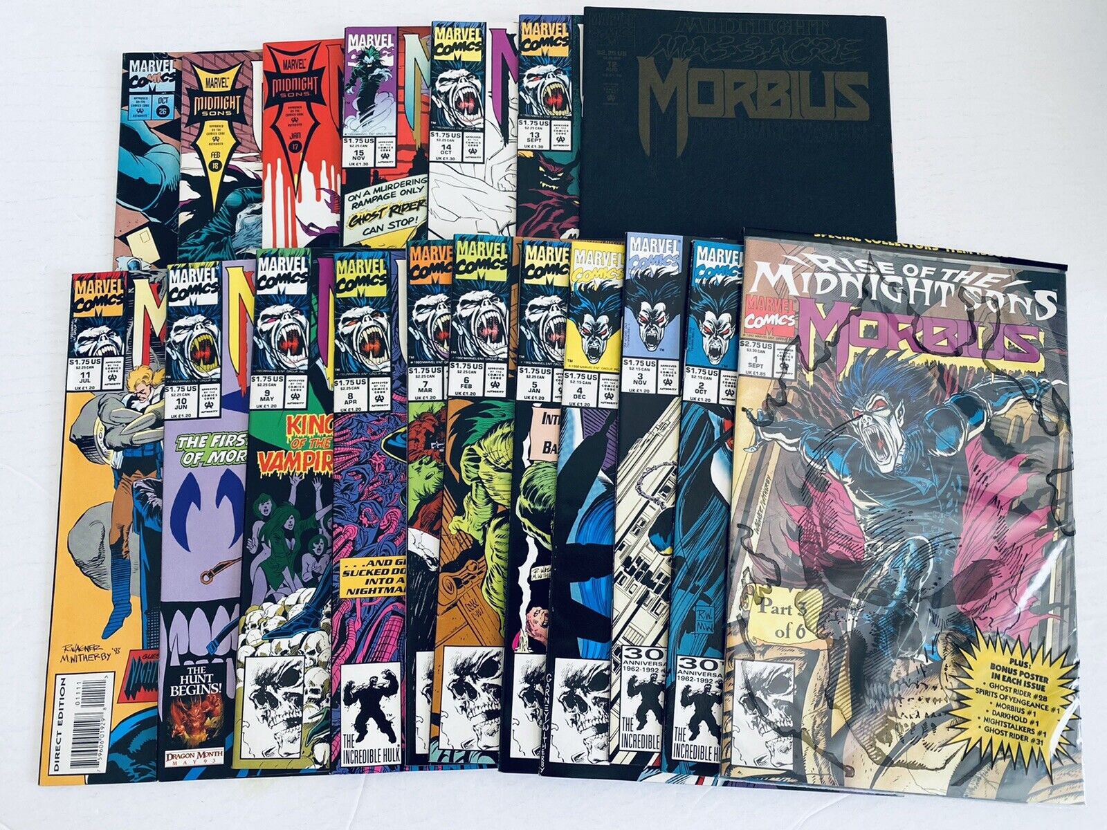 Morbius: The Living Vampire #1 2 3 4 5 6 7 8 9-15 17 18 26 (1992) Marvel lot NM