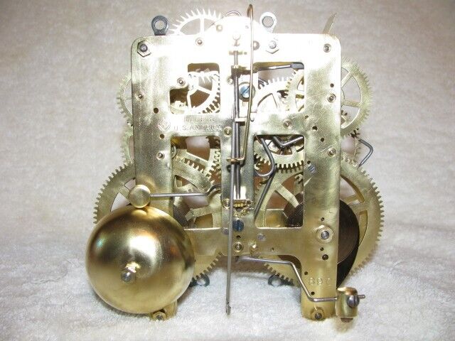 SETH THOMAS 89C CLOCK MOVEMENT CLEANED ,SERVICED WITH NEW MAINSPRINGS