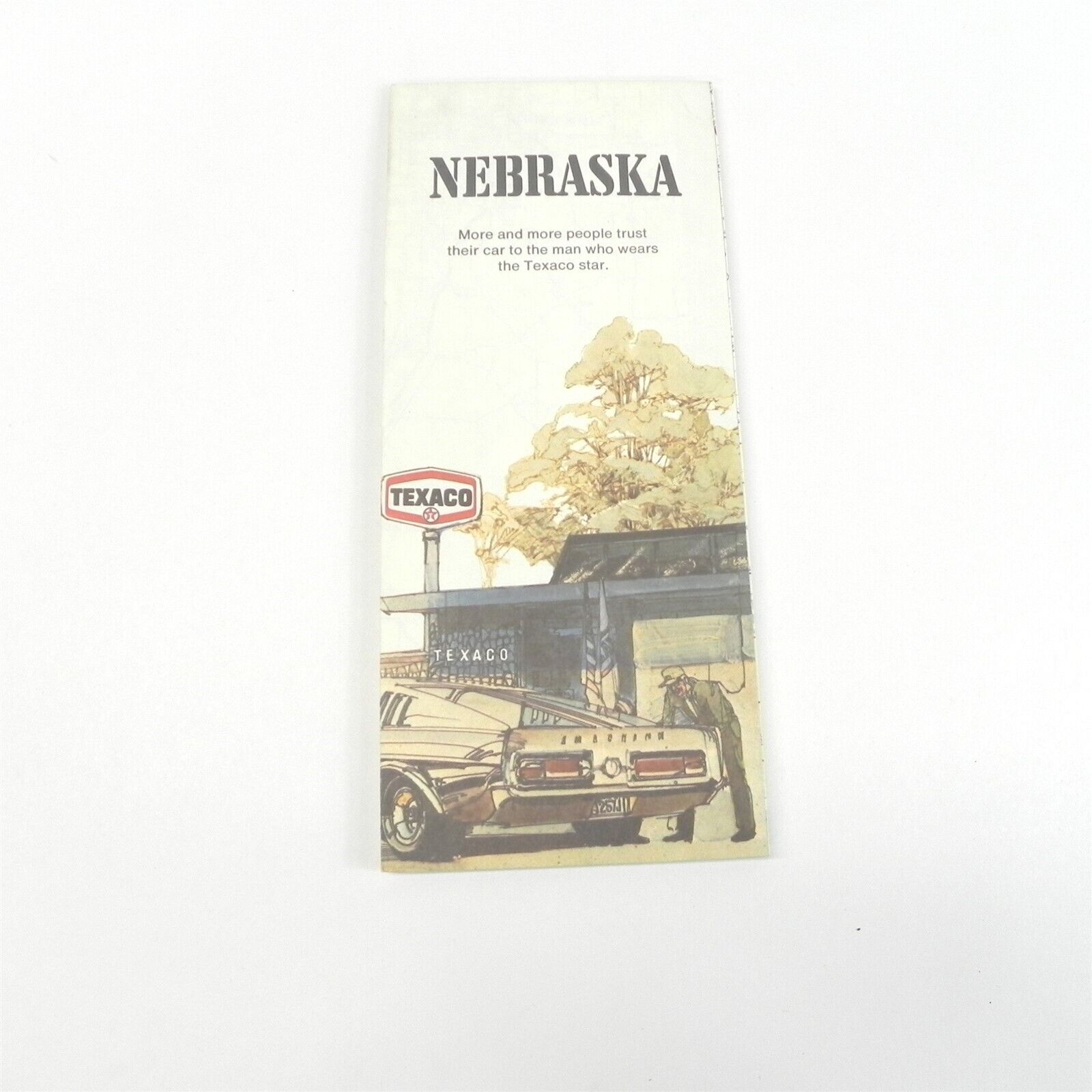  VINTAGE 1971 TEXACO OIL COMPANY TOURING TRAVEL MAP OF NEBRASKA 18\