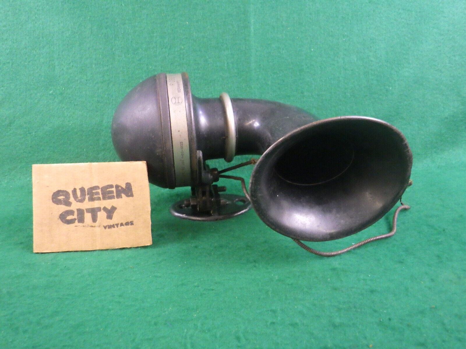 1920s 1930s Bosch 6V trumpet horn UIA6/U1A6 Mercedes Maybach w/bracket #2