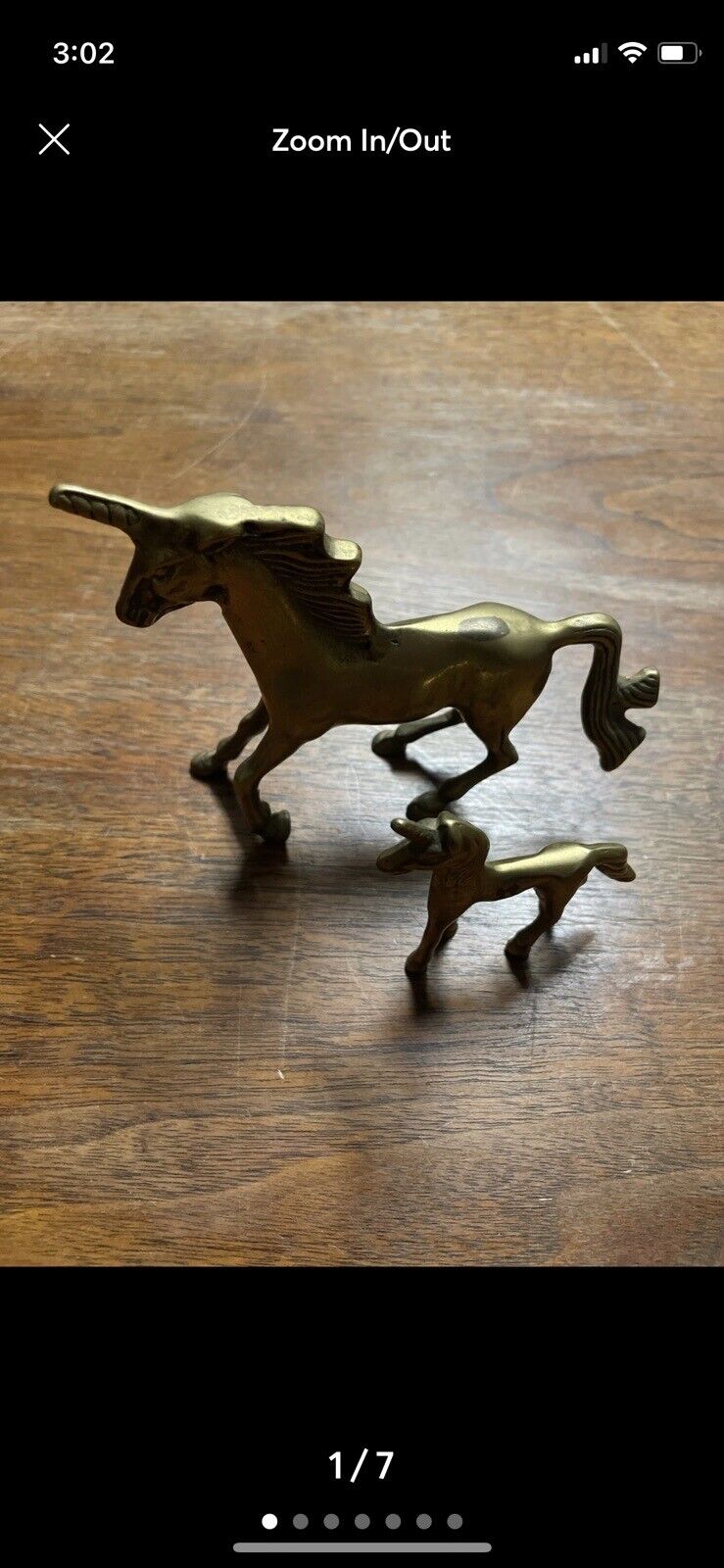 Antique Leonard Towle Solid Brass Unicorns x2