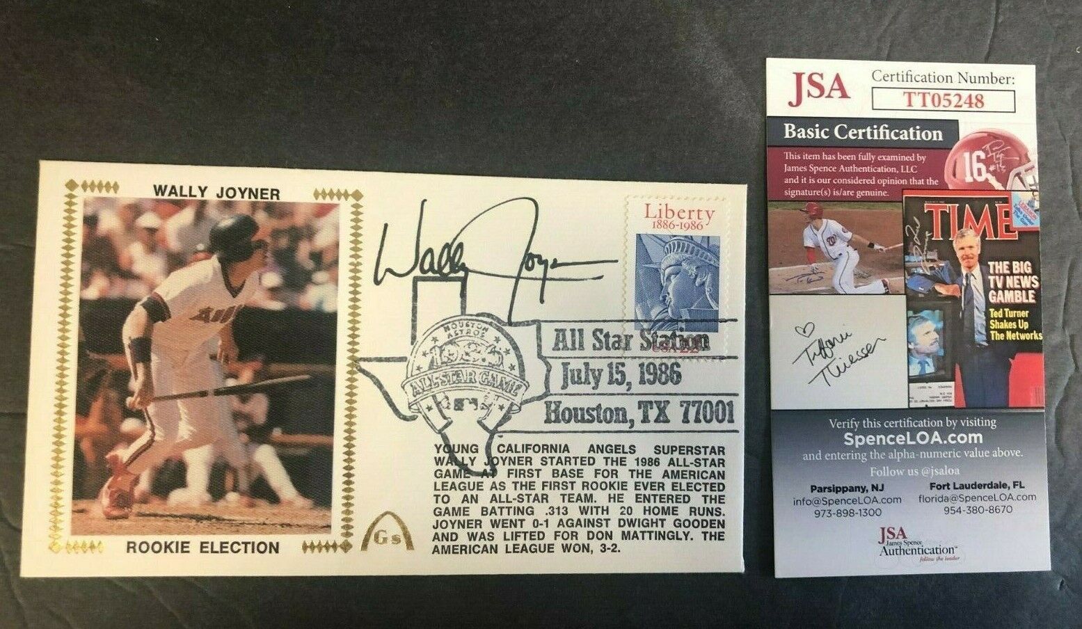 VINTAGE FIRST DAY COVER *WALLY JOYNER* W/JSA COA MINT CONDITION (RJF)