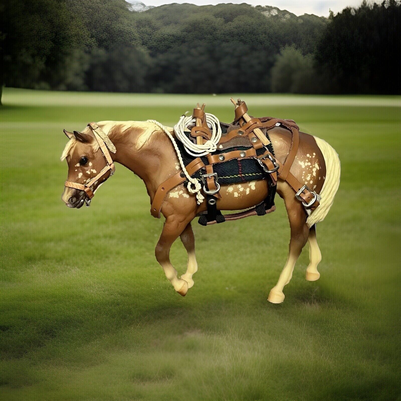 Breyer Molding Co. USA Marked Vintage Horse Pony with Saddle