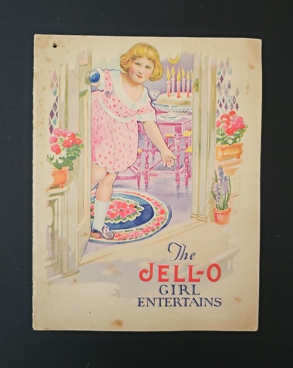 Antique 1915s The JELL-O Girl Entertains Recipe Story Book Art By Rose O\'Neill