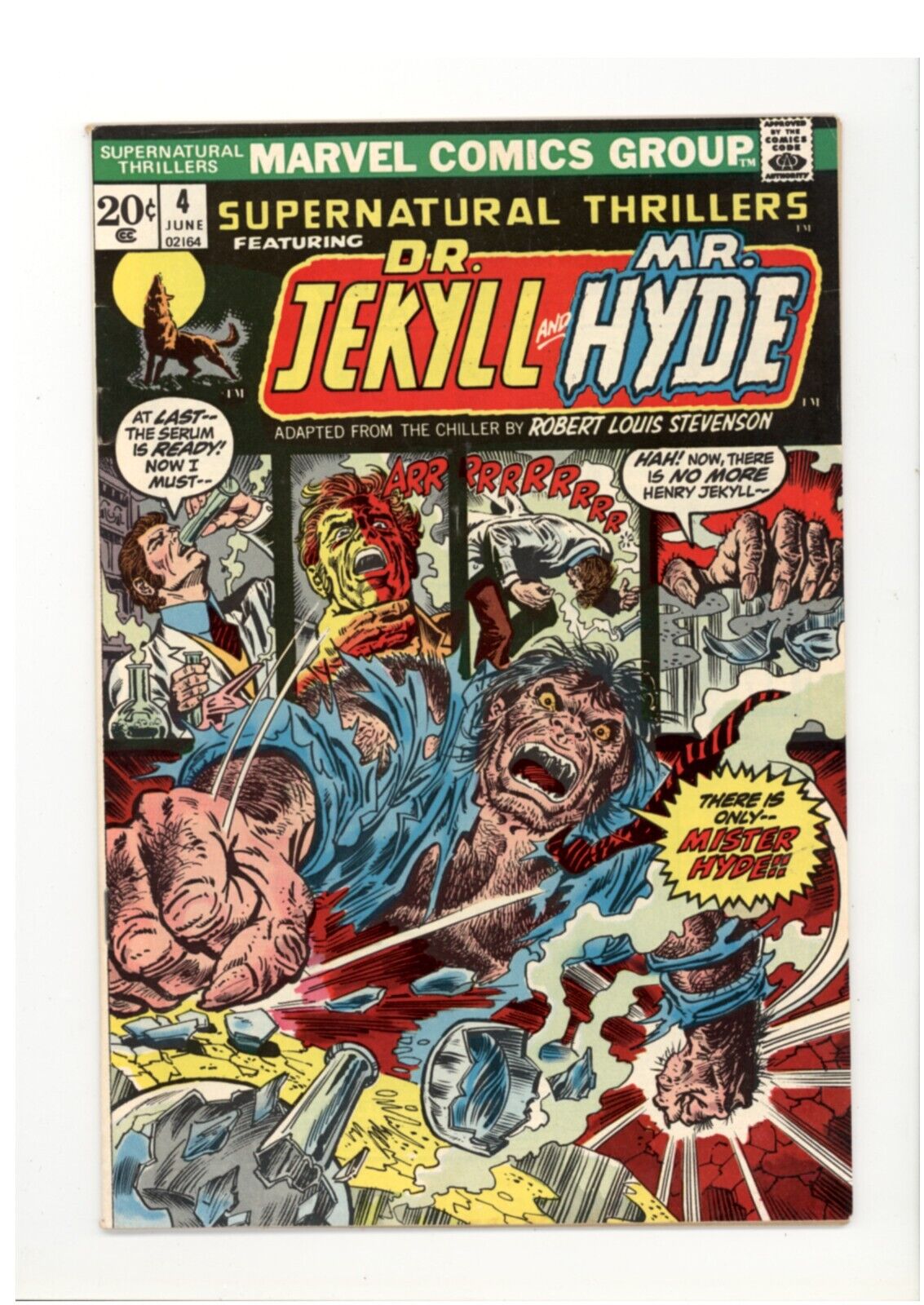 Supernatural Thrillers 4 F+ Fine+ Dr. Jekyll & Mr. Hyde 1973