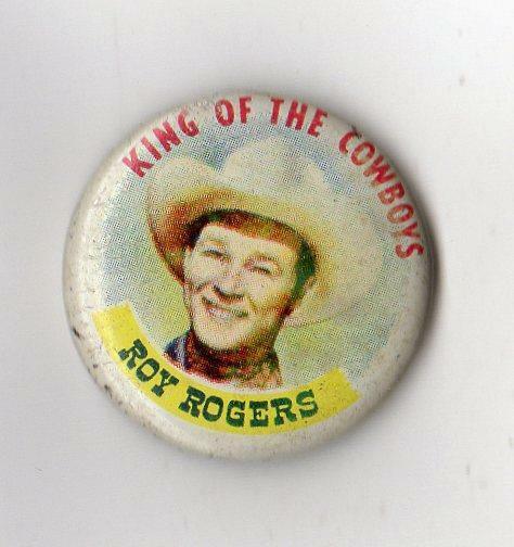1950's ROY ROGERS KING OF THE COWBOYS*VINTAGE PINBACK BUTTON