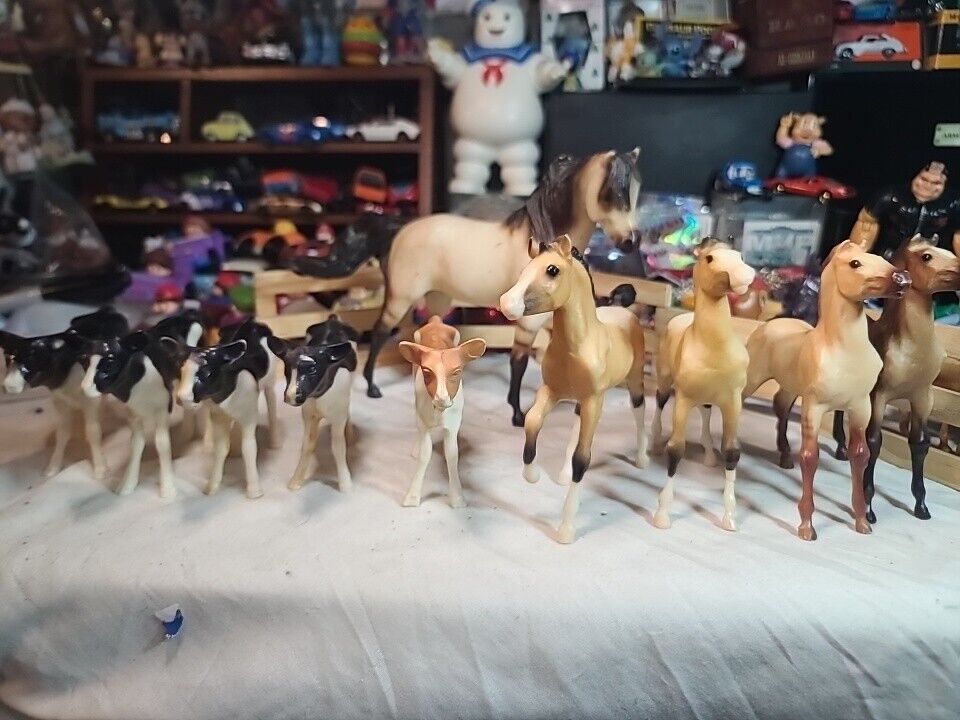 Breyer Lot of Foals 6  Breyer And 5  Baby Cows  Leah\'s Fancy Woodgrain FAF🔥🔥
