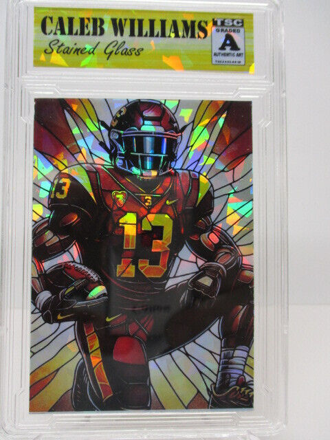 2024 Caleb Williams Stained Glass SP/99  Ice Refractor Sport-Toonz zc1 rc