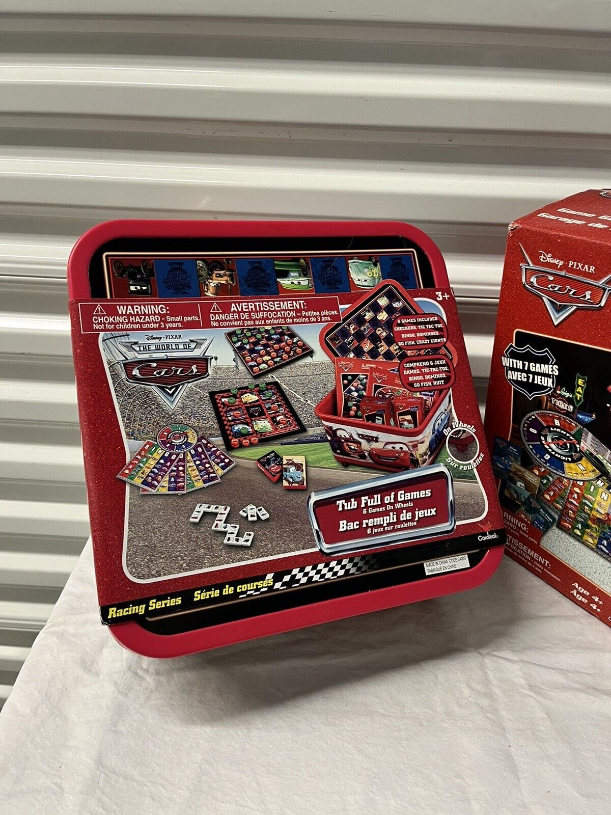 Disney Pixar Cars Supercharged 7 Games Wooden Game Garage by Cardinal Lot Of 2