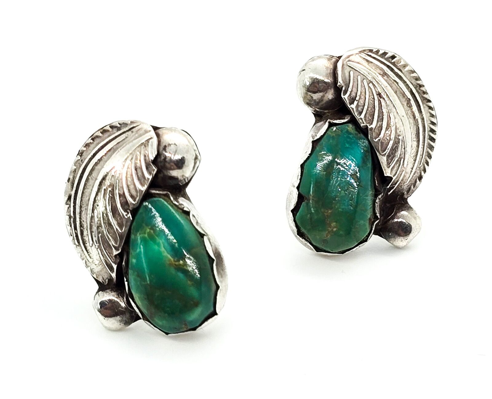 Dan Carmelita Simplicio Zuni Native American Turquoise sterling silver earrings
