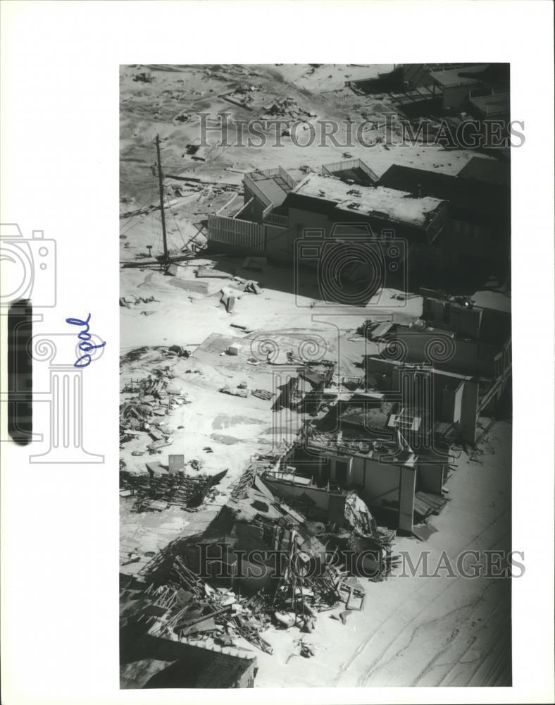 1995 Press Photo Hurricane Opal - Beachfront Homes Destroyed East of Pensacola