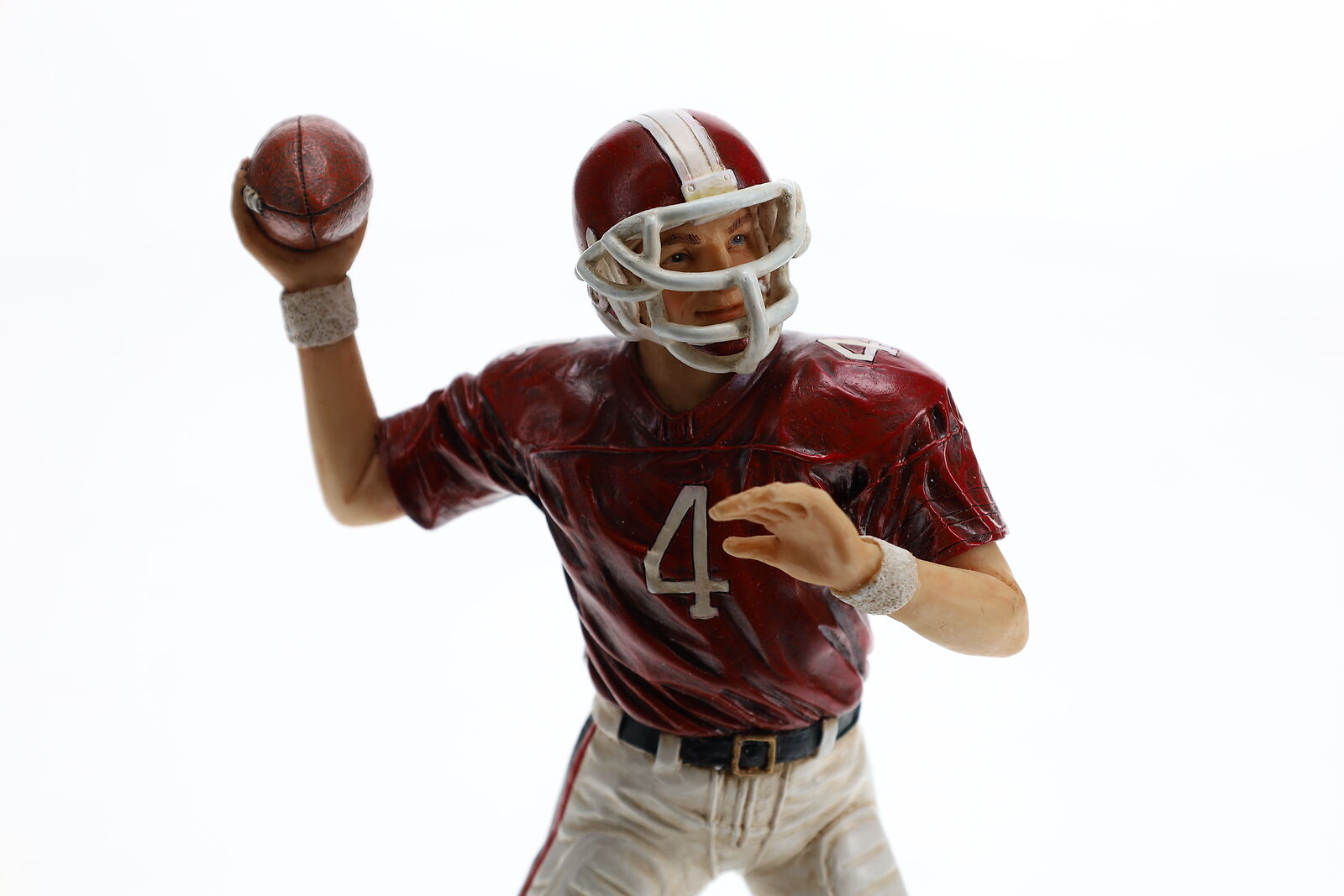 Vintage Football Sports Action Figurine Hand-painted Solid Resin Large 8.75”